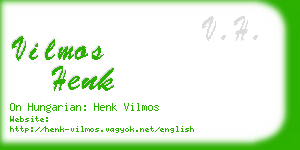 vilmos henk business card